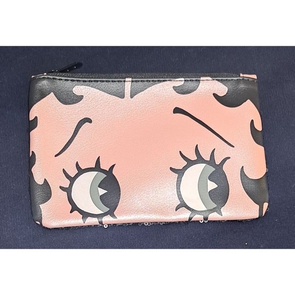 Ipsy Betty Boop Small/Medium Sequin Empty Cosmetic Makeup Zippered Bags Set of 2 - Picture 7 of 9